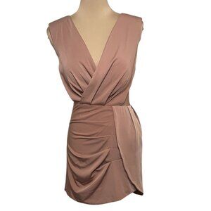 NWT Nannapat Tank Ruched Mini Dress in Cocoa Sz S